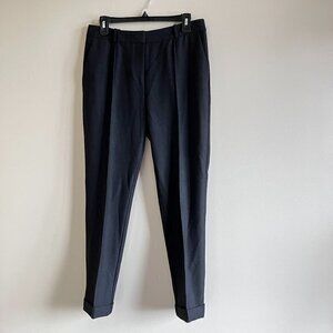 BOSS Hugo Boss Wool‎ Dress Pants Black Womens Size 6 Slim-Fit Work Flat Front
